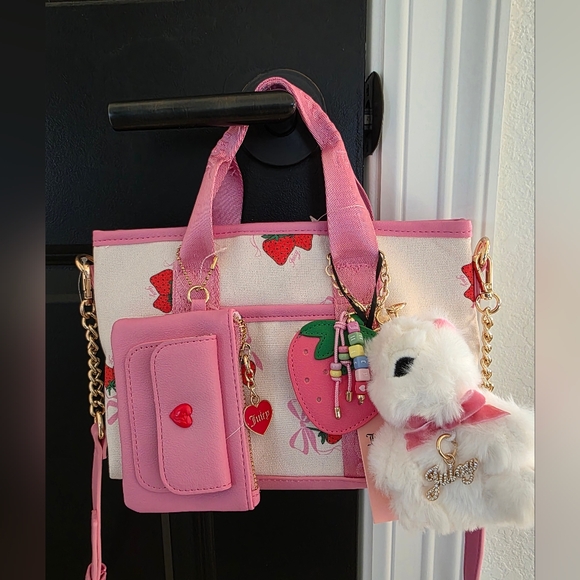 Juicy Couture Handbags - NWT Juicy Couture Juicy Festival Mini Bag - Cream Multi